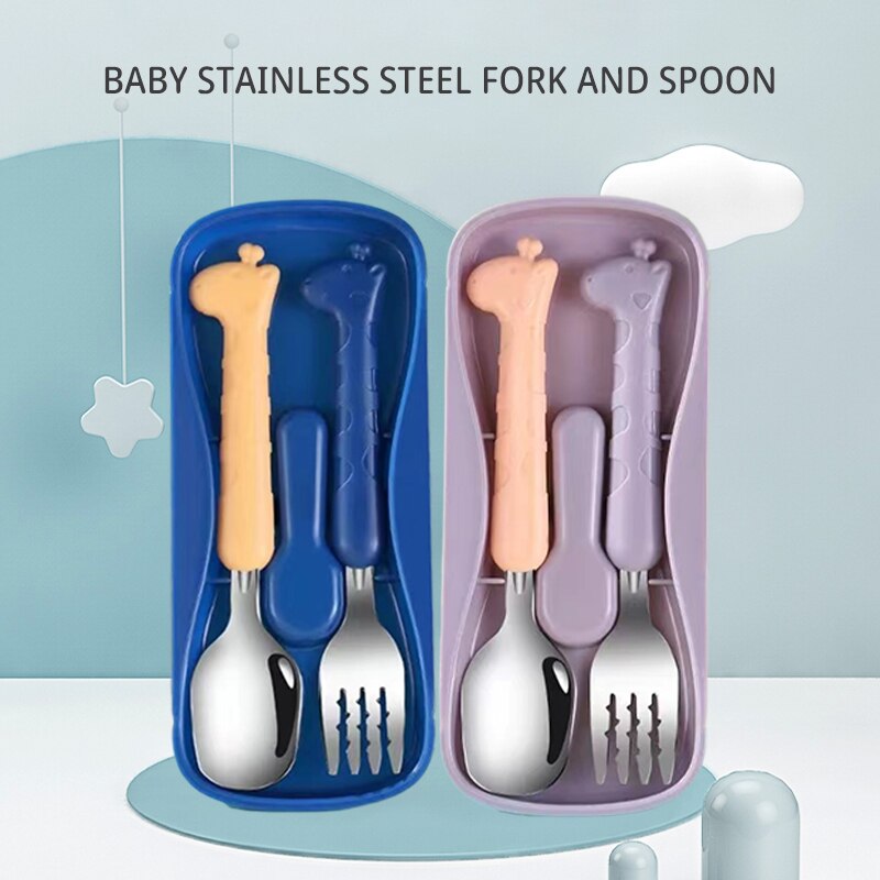 Baby Food Eat - Conjunto de talheres infantis 304, faca