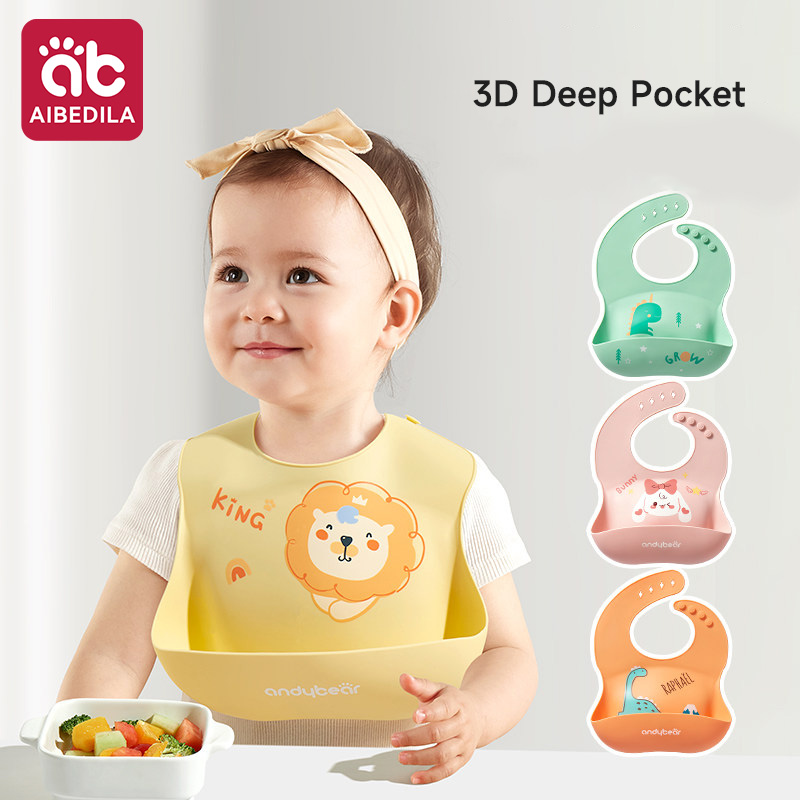 Baby Food Year Old - AIBEDILA Babador de silicone para bebês,