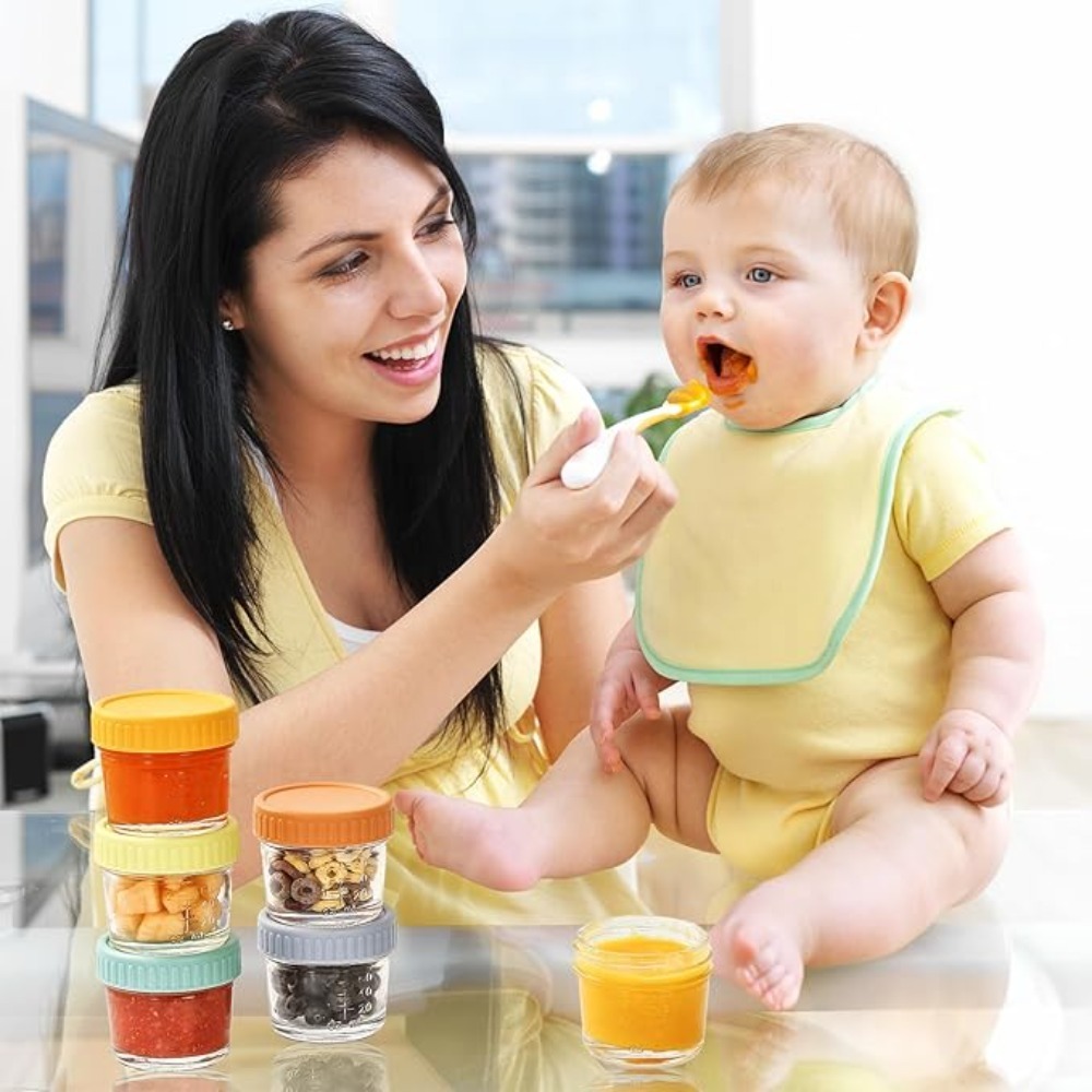 Baby Food Glass Jar - Conjunto de 6 Potes de Vidro