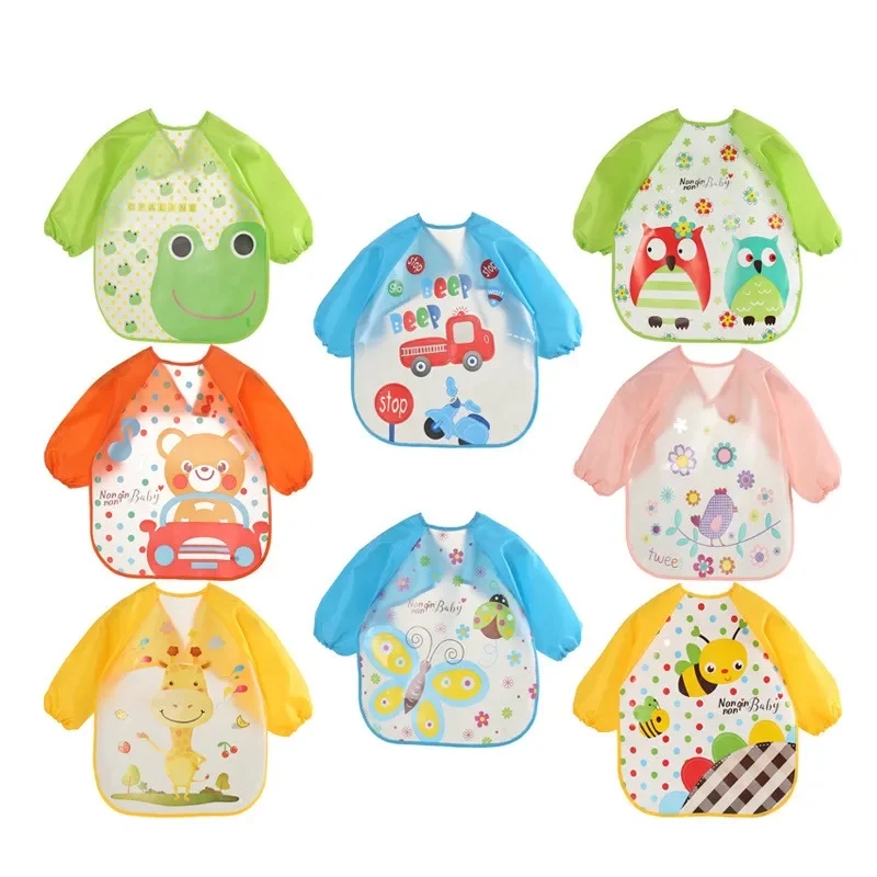 Baby Food Eat - Babadores de bebê de manga longa