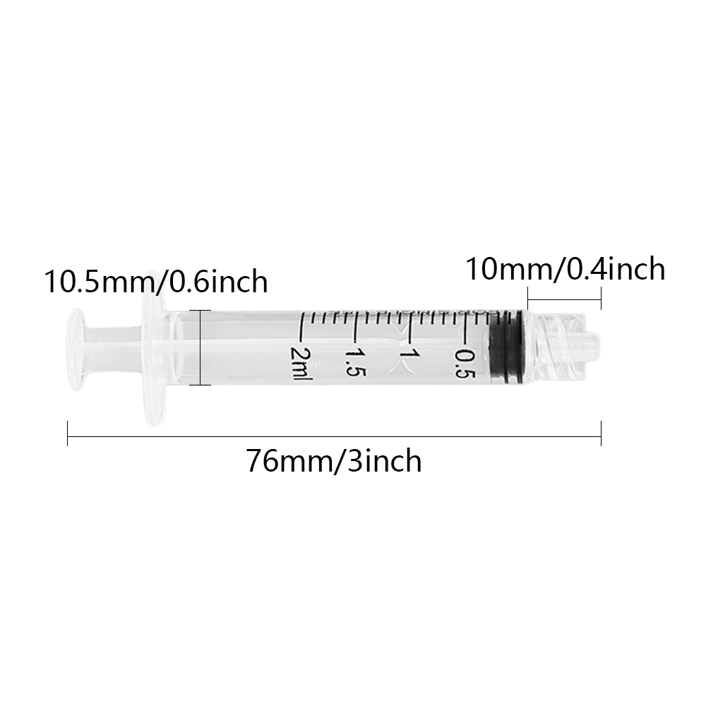Seringa luer lock de 2ml, 100  - Baby Food Allergy Rash avaliação e preço