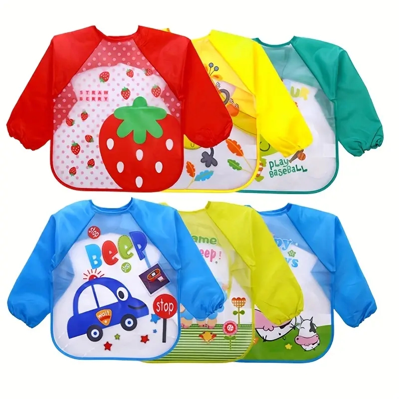 Babadores de bebê de manga lon - Baby Food Eat avaliação e preço