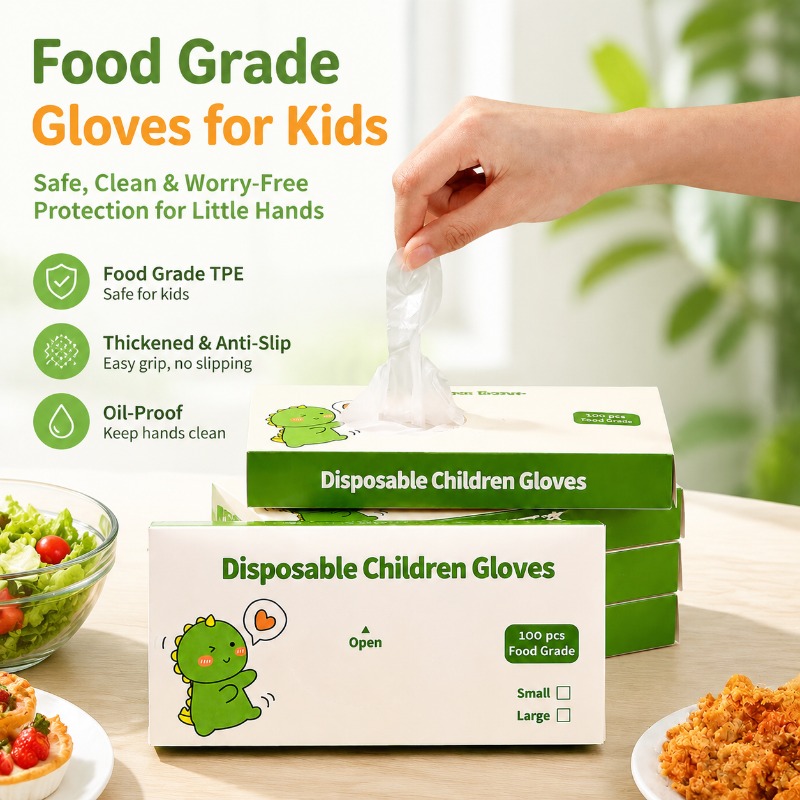 Luvas Descartáveis de TPE Grau - Baby Food Catering avaliação e preço